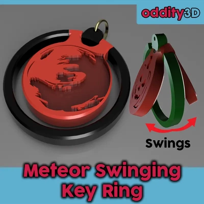 meteor sallanan anahtar yüzük final fantezi logo 3d by gariplik teşekkürler 3d print model - Mito3D
