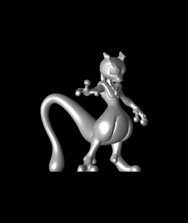 mewtwo Pokémon Ventilator Kunst Hobbys Spiele 3d print model - Mito3D