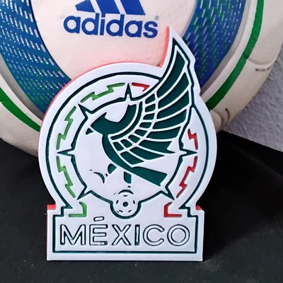 mexique nationale football équipe coaster or plaque 3d by papawazzy créateur 3d print model - Mito3D