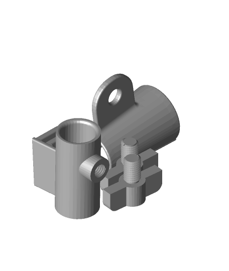 mic montieren 22mm Zylinder Besenstiel 3d Modell danke 3D print model - Mito3D