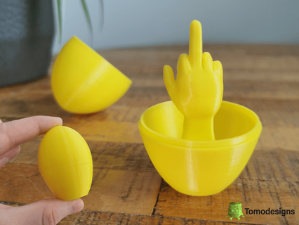 middle finger easter egg - tomodesigns 3d print model - Mito3D