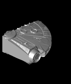 millennium falcon 3d model clearsky thangs 3d print model - Mito3D