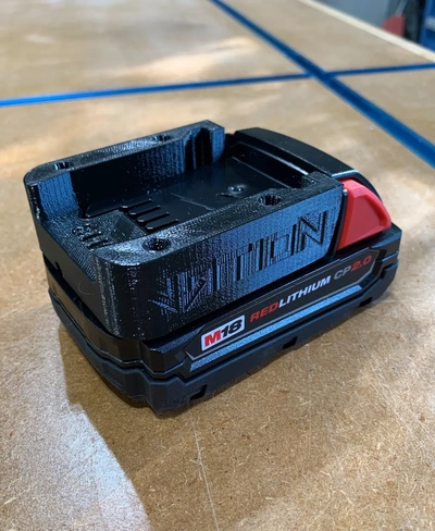 milwaukee m18 battery mount - 3d by shop nation on thangs 3d print model - Mito3D