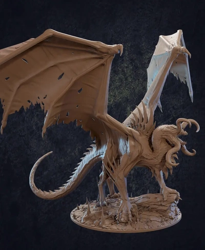 mente comedor dragão 3d by caçadores apresentar on 3d print model - Mito3D