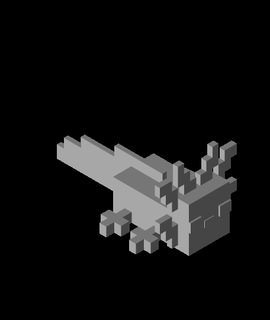 Minecraft axolotl thepuppyking2010 3d print model - Mito3D