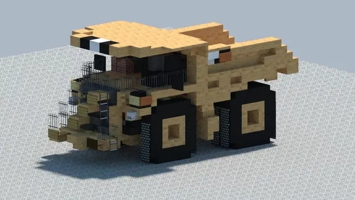 minecraft cat 793f mining truck - 3d by allanromanreyes on thangs 3d print model - Mito3D