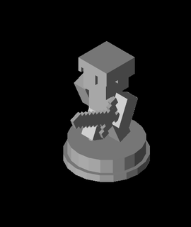 Minecraft karakter Demir kask 3d model teşekkürler 3d print model - Mito3D