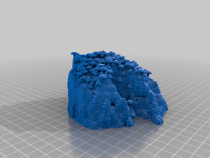 minecraft cliff island iii - allanromanreyes 3d print model - Mito3D
