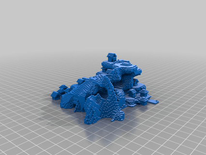 Minecraft acantilado isla allanromanreyes 3d print model - Mito3D
