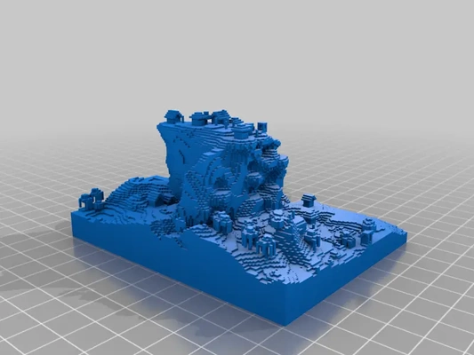 minecraft hill vilage - 3d by allanromanreyes on thangs 3d print model - Mito3D