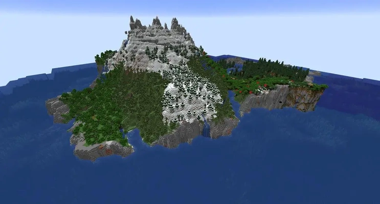 minecraft mountain island ii - 3d by allanromanreyes on thangs 3d print model - Mito3D