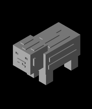 Minecraft Schwein 3d Modell jaxdev52 danke 3d print model - Mito3D