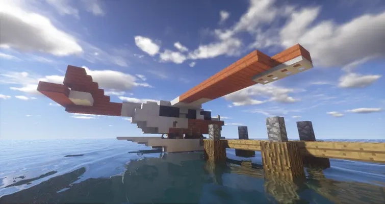 minecraft seaplane - 3d by allanromanreyes on thangs 3d print model - Mito3D
