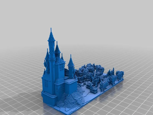 minecraft snow white castle - 3d by allanromanreyes on thangs 3d print model - Mito3D