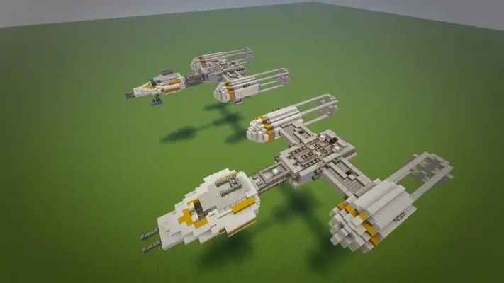 minecraft y-wing - 3d by allanromanreyes on thangs 3d print model - Mito3D