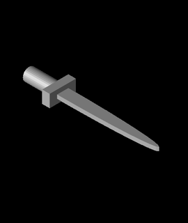 minfigure-scale medieval weapons shie 3d print model - Mito3D