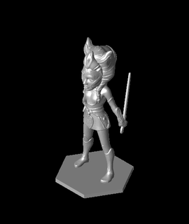 mini Ahsoka 3d modèle itech3dp 3d print model - Mito3D