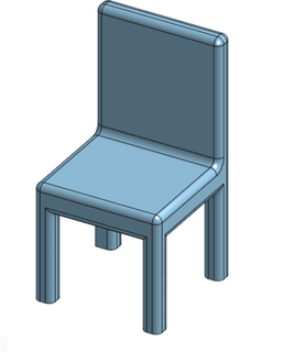 mini dining chair - luna roberts 3d print model - Mito3D