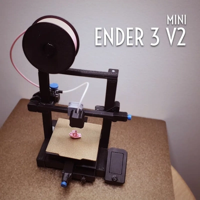 mini ender 3 v2 3d by jaatinen3d on grazie stampante scala modello creality 3d print model - Mito3D