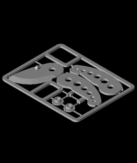 Mini falten Messer gezähnt Klingestl 3d print model - Mito3D