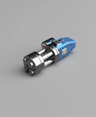 mini gun shack3d - 3d by print on thangs minigun toy space videogames 3d print model - Mito3D