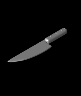 mini cocina cuchillo pendientes 80s slasher letras entretenimiento 3d print model - Mito3D