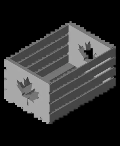 mini maple leaf crate - 3d by briangrossmiller on thangs 3d print model - Mito3D