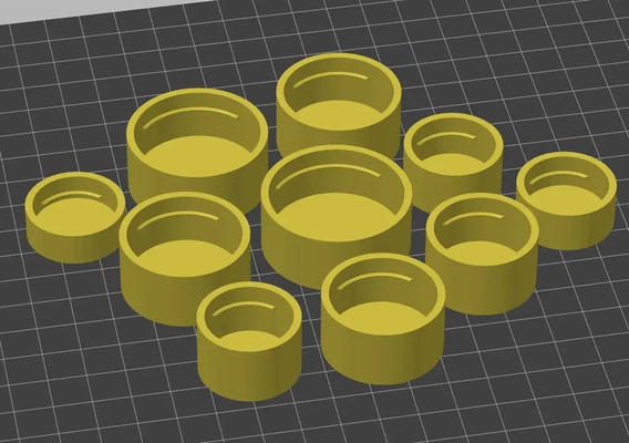 mini measuring cups 1 ml to 10 - 3d by gheja on thangs 3d print model - Mito3D