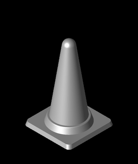mini traffic color cone 3d model tokyobird thangs 3d print model - Mito3D