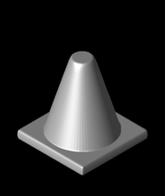 mini traffic cone 3d model erickraft thangs 3d print model - Mito3D