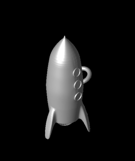 miniatura retro style cohete espacial pendientes letras entretenimiento 3d print model - Mito3D