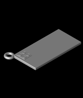 miniatura smartphone pendientes letras entretenimiento 3d print model - Mito3D