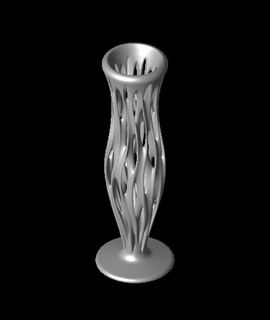 minimal Oberfläche geriffelt Vasen 3d Modell danke 3d print model - Mito3D