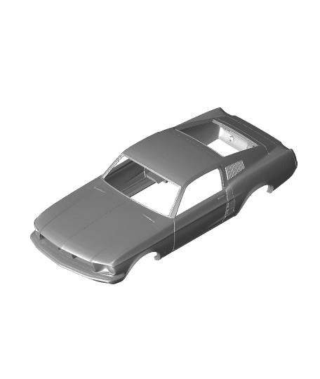 miniz Ford mustang 1967 68 hızlı geri dönüş spor Hobiler oyunlar 3D print model - Mito3D