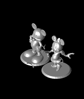 Minnie mickey Maus 3d Modell krisz0422 danke 3d print model - Mito3D
