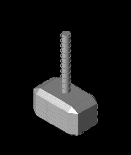 mjolnir hammer finishedstl 3d model thangs 3d print model - Mito3D