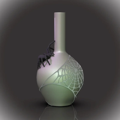 mmu +3mf spider web vase - 3d by chelscct chelseycreatesthings on thangs 3d print model - Mito3D