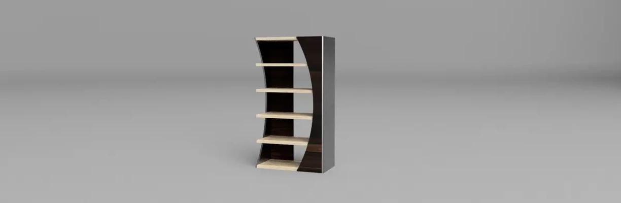 modern bookcase v2stl - 3d by shack3d print on thangs miniature forniture 3d print model - Mito3D