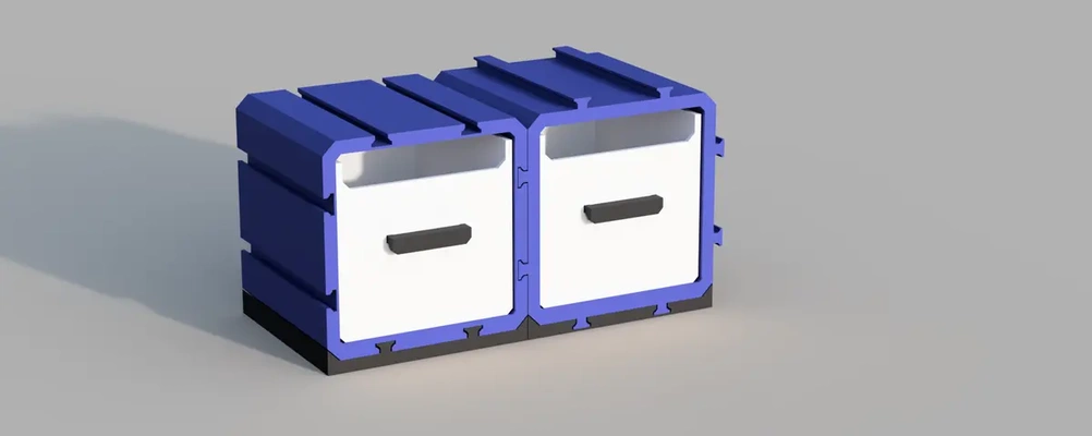 modular almacenamiento contenedores 3d by cleey on gracias 3d print model - Mito3D