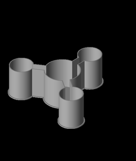 molecule symbol nestable box v1 ppac 3d print model - Mito3D