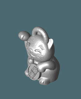 money cat keychainstl - mymanraptor 3d print model - Mito3D