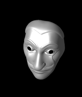 dinheiro roubo máscara 3d modelo 3ddesigner 3d print model - Mito3D