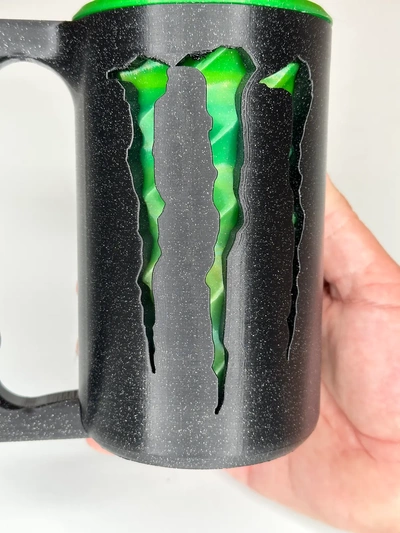 monster twist can cup koozie awesome energy - 3d by thelightspd on thangs 3d print model - Mito3D