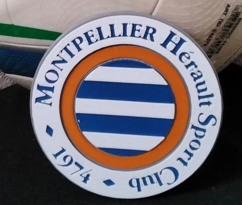 montpellier h rault sport club mhsc sottobicchiere or placca 3d by daddywazzy creatore on grazie 3d print model - Mito3D