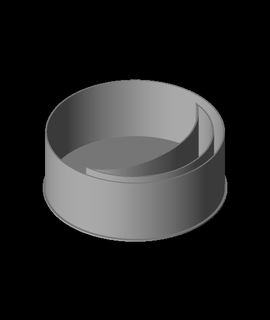 moon circle phase 1 nestable box 3d print model - Mito3D