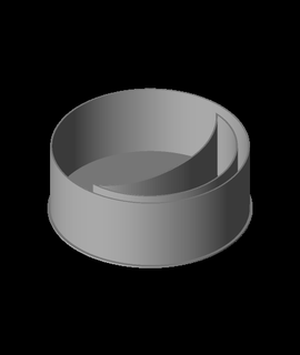 moon circle phase 2 nestable box 3d print model - Mito3D