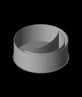moon circle phase 3 nestable box 3d print model - Mito3D