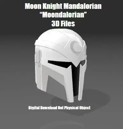 moon knight mandalorian moondalorian helmet - 3d by reprops03 on thangs 3d print model - Mito3D