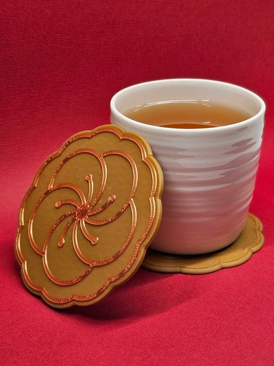 mooncake coaster 2 celebrate mid-autumn festival a chinese holiday i call moon cake day - 3d by karenchaudesigns on thangs 3d print model - Mito3D