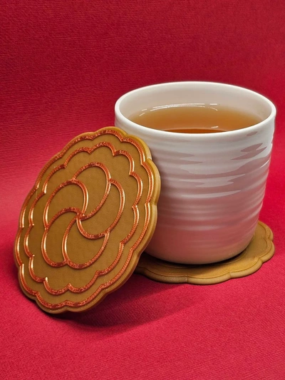 mooncake coaster 4 celebrate mid-autumn festival a chinese holiday i call moon cake day - 3d by karenchaudesigns on thangs 3d print model - Mito3D